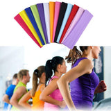 PLAIN HEADBAND Elastic Stretch Sports Yoga Hair Band Unisex 8cm Wide Wrap