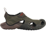 Crocs Mens Swiftwater Water Sandals Waterproof Shoes Aqua - Espresso