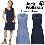 Jack Wolfskin Tioga Road Womens Sleeveless Dress Sun Protection Belt Pockets