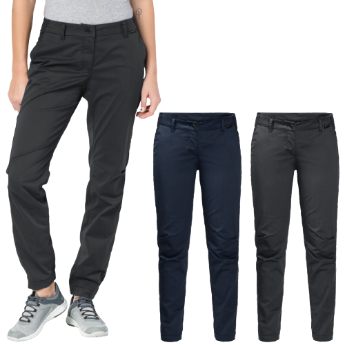 Jack Wolfskin Womens Organic Cotton Pants Trousers Hiking Trekking Water Repellent