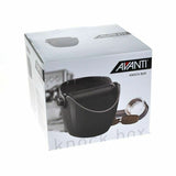 Avanti Coffee Espresso Grinds Waste Tamp Knock Box Bin Bucket Container - Black