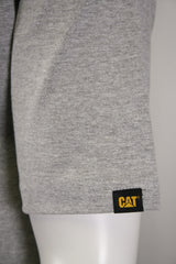 Caterpillar T Shirt Men CAT Short Sleeve TM Logo Tee T- Shirt Cotton Top - Heather Grey