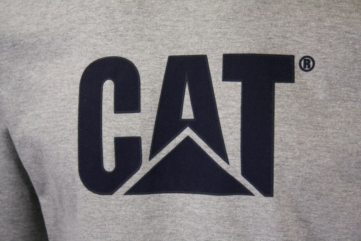 Caterpillar T Shirt Men CAT Short Sleeve TM Logo Tee T- Shirt Cotton Top - Heather Grey