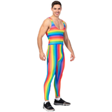 Adult Unisex Rainbow Stripe Unitard Mardi Gras LGBT LGBTQ Pride Gay