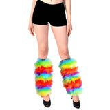 6 Pairs Fluffy Leg Warmers Rainbow Gay Pride LGBTQ Bulk