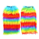 6 Pairs Fluffy Leg Warmers Rainbow Gay Pride LGBTQ Bulk