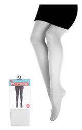 PANTYHOSE Tights Stockings Hosiery Womens Ladies Plain Colours - White - One Size Fits Most