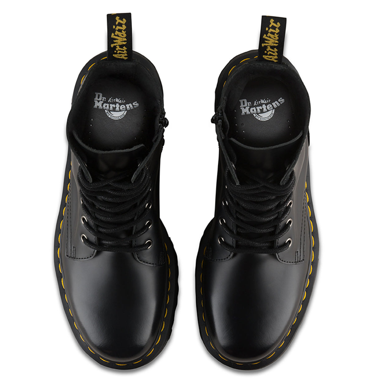 Dr. Martens Womens Jadon 8" Leather Boots Shoes Platform Style - Black