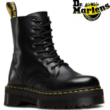 Dr. Martens Womens Jadon 8" Leather Boots Shoes Platform Style - Black