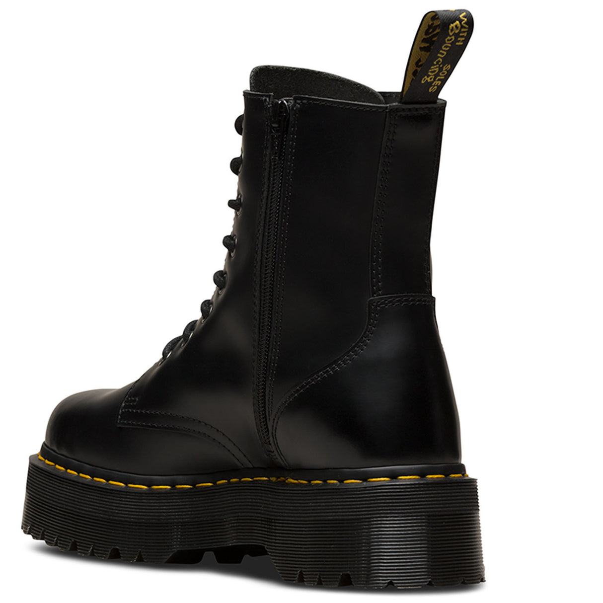 Dr. Martens Womens Jadon 8" Leather Boots Shoes Platform Style - Black