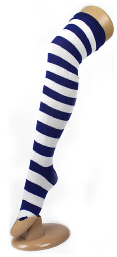 10x OVER THE KNEE SOCKS Plain Striped High Thigh Ladies Long Stocking BULK Price - Red/Green