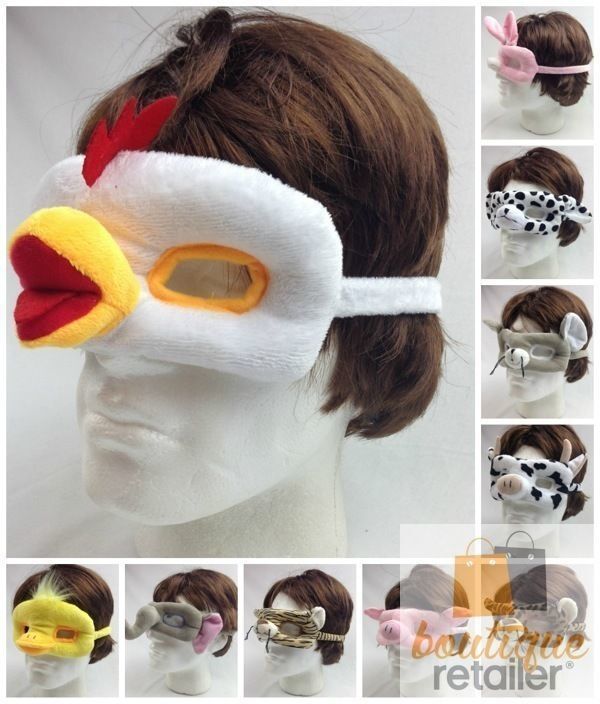 ANIMAL EYE MASK Head Face Halloween Costume Party Prop Novelty Toy Fancy Dress