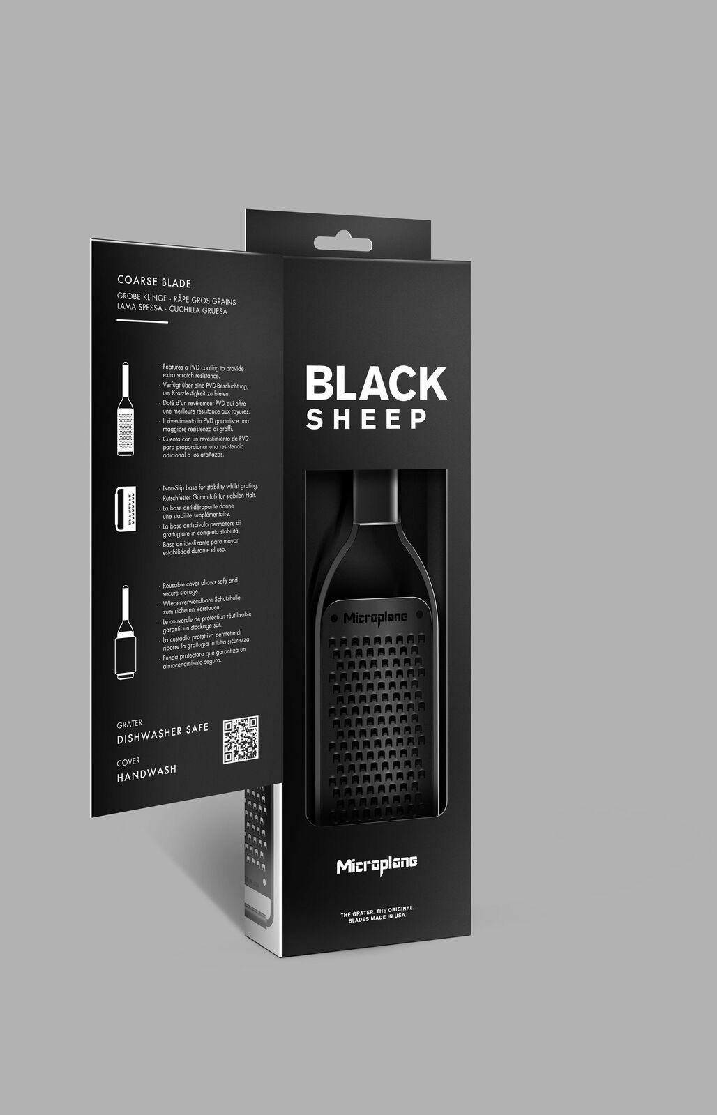 Microplane Black Sheep Full Metal Grater Coarse Blade in Black