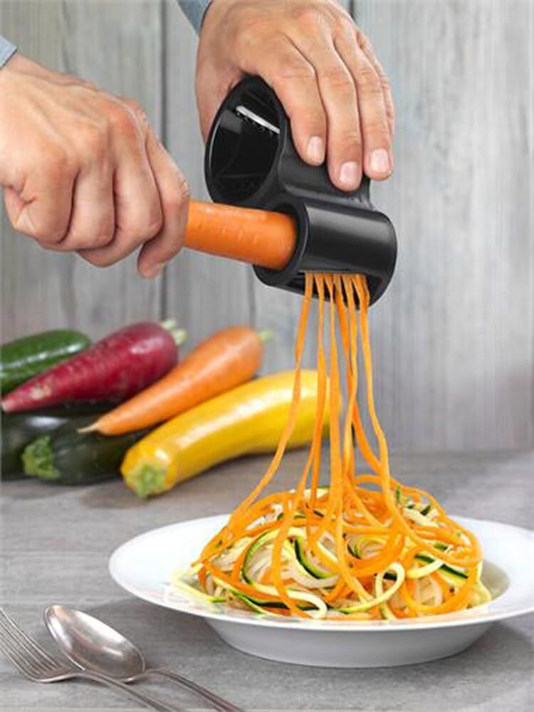 Microplane Spiral Cutter Slicer Potato Vegetable Spiraliser Carrot Zucchini - Black