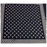 15x BULK BANDANA Paisley 100% COTTON Head Wrap Bandanna Head Wrap Summer Scarf - Black (White Polka Dots)