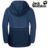 Jack Wolfskin Turbulence Boys Jacket Windproof Water-resistant Hooded Zip Pocket