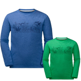 Jack Wolfskin Boys Long Sleeve Cotton Tee T-Shirt Top Kids Childrens