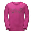 Jack Wolfskin Kids Girls Long Sleeve T Shirt Base Layer Thermal Cotton - Fuchsia