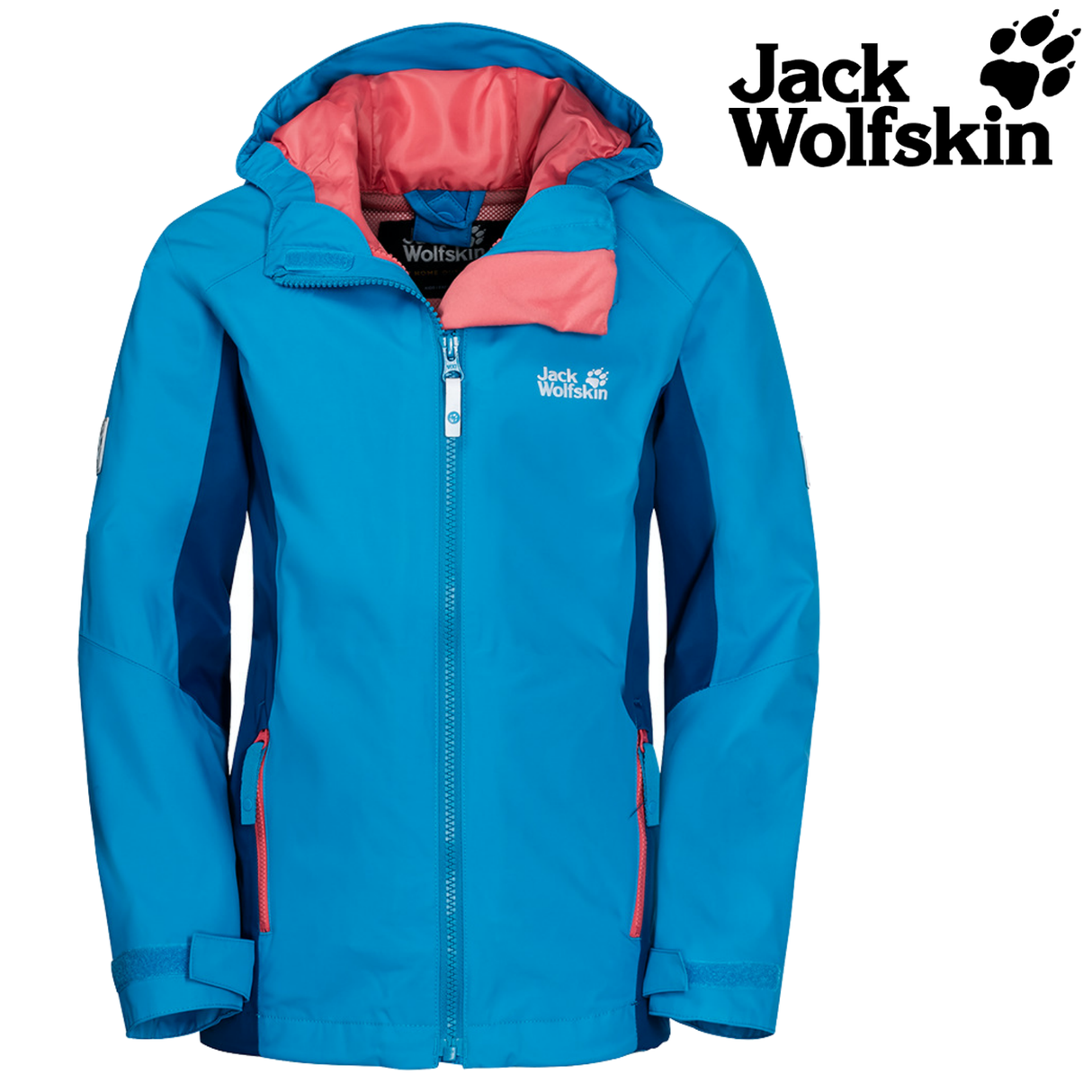 Jack Wolfskin Grivla Kids Jacket Boys Fleece Winter Warm Zip Reflectors Hooded