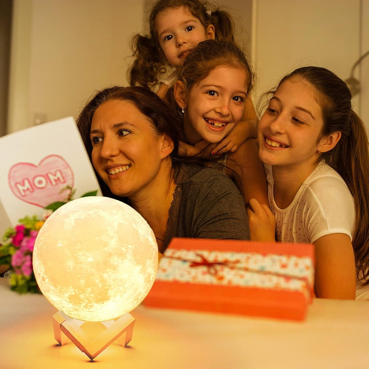 3D Moon Lamp Night Light Moonlight Desk Table Smart Phone Montion Sensor