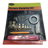 PICTURE HANGING KIT Set Wall Tools Pencil Spirit Level Screws Wire Hanger