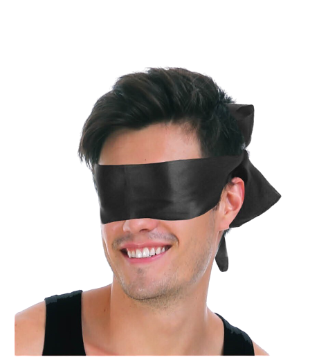 Blindfold Eye Mask Sleep Adult Toy Fun Soft Role Play Satin Fun - Black