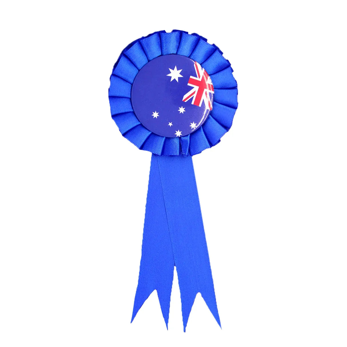 AUSTRALIA FLAG Clip On Ribbon Badge Award Blue Australia Day Tennis Cricket