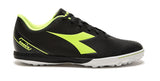 Diadora Pichichi 6 Turf Soccer Futsal Boots Shoes Indoor Football - Black/Fluro Yellow