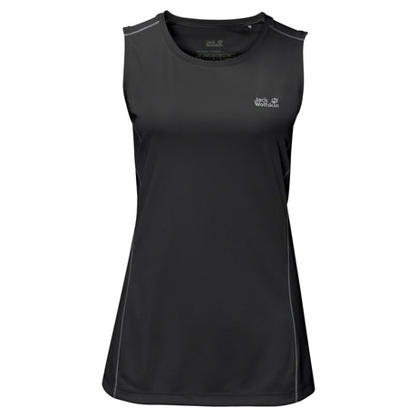 Jack Wolfskin Womens Singlet Top Sleeveless Active Sports Gym Running - Black