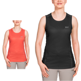 Jack Wolfskin Womens Singlet Top Sleeveless Active Sports Gym Running - Hot Coral