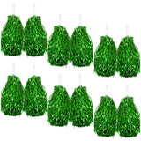 Green Metallic Cheerleading Pom Poms – Set of 6 w/ Easy-Grip Handles Australia Day