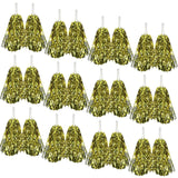 Yellow Metallic Cheerleading Pom Poms – Set of 12 with Easy-Grip Handles Australia Day