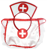 2pcs Set Nurse & Headband Apron Fancy Dress Party Costume Kit