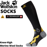 Jack Wolfskin Knee-High Trekking Merino Wool Compression Socks Hiking Warm