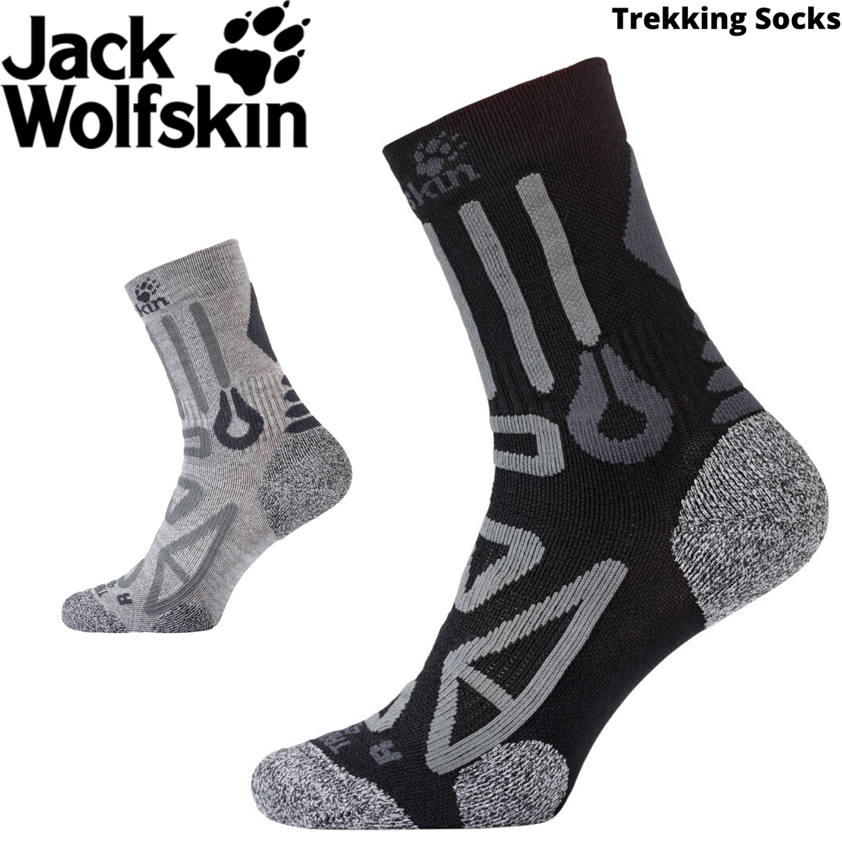 Jack Wolfskin Trekking Socks Pro Classic Cut Outdoor Trail Padded