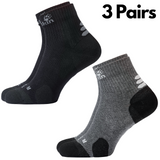 3x Jack Wolfskin Ankle Socks Travel Organic Cotton Mid Cut Hiking Trekking