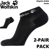 2-Pairs Jack Wolfskin Ankle Socks Casual Organic Cotton Low Cut