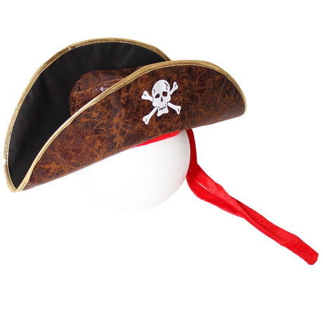 Deluxe Pirate Hat Costume Party Accessory Jack Sparrow - Brown