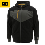 CAT Mens Triton Full Zip Hoodie Jacket Zip Hoody Workwear Warm Winter - Black