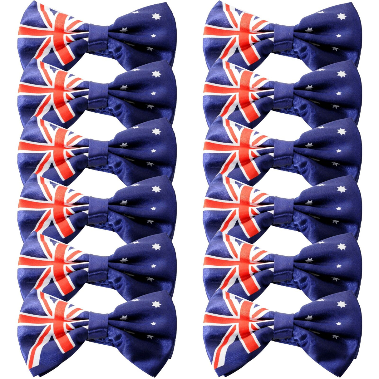 12x Australian Flag Bow Tie – Patriotic Accessory Australia Day