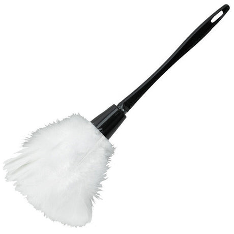 36cm Hens Night FEATHER DUSTER French Maid Night Fancy Dress White Costume Prop