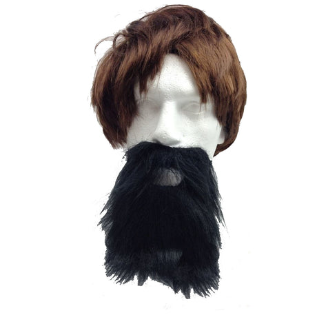 PARTY BEARD Moustache Costume Fancy Dress Mustache Halloween Fake Facial Hair - White