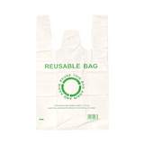 245pcs Jumbo 45×74cm Eco Reusable Plastic Singlet Shopping Grocery Bags Big