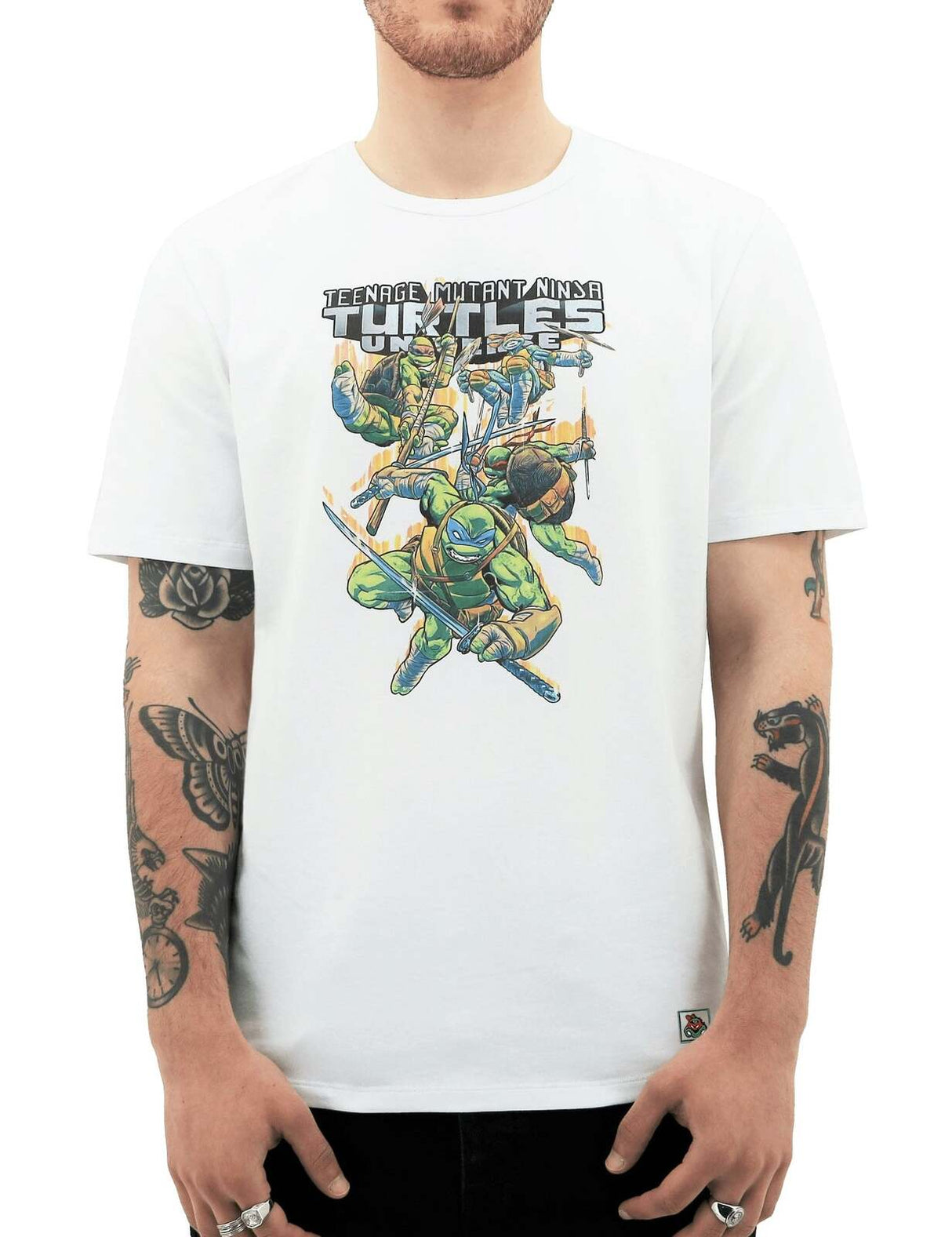 Teenage Mutant Ninja Turtles Mens T Shirt Tee Top Booyakasha - White