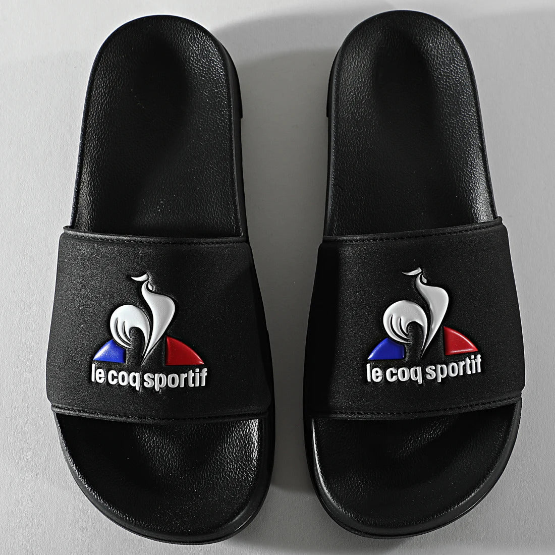 Le Coq Sportif Slides Flip Flops Sandals Slip On Shoes - Black