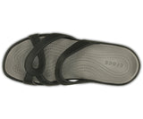 Crocs Womens Meleen Twist Sandals Flip Flops Thongs - Black/Smoke