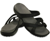 Crocs Womens Meleen Twist Sandals Flip Flops Thongs - Black/Smoke