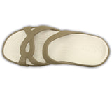 Crocs Womens Meleen Twist Sandals Flip Flops Thongs - Khaki/Oyster