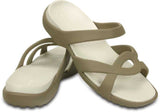 Crocs Womens Meleen Twist Sandals Flip Flops Thongs - Khaki/Oyster