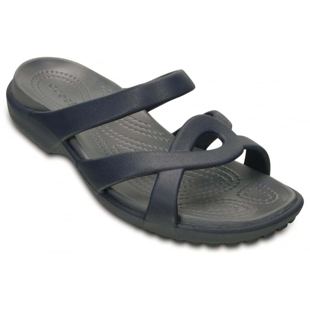 Crocs Womens Meleen Twist Sandals Shoes Slides - Navy/Storm